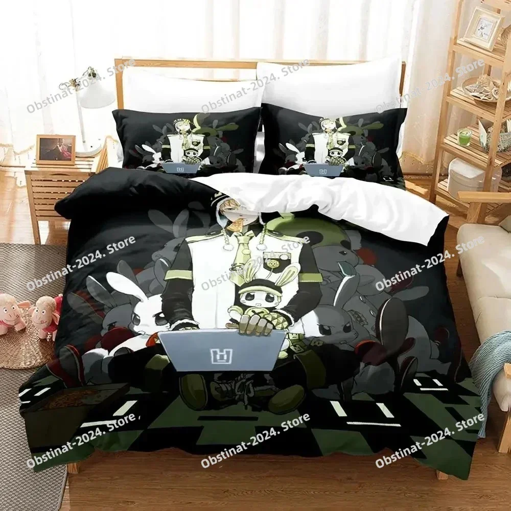 Anime DRAMAtical Murder Game Bedding Set Printed Comforter Quilt Bed Cover Duvet Cover Pillow Case 3 Pieces Sets Kids Adult Size
