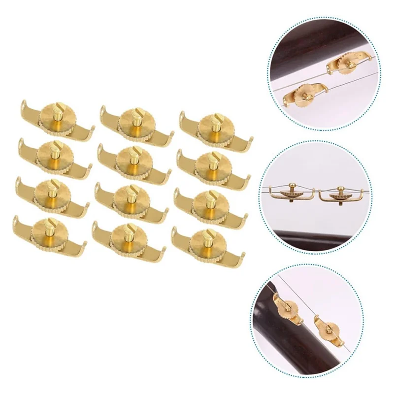 B48B-Copper غرامة المستقبلون 12 قطعة أدوات ضبط السلسلة لملحقات أدوات ضبط الآلات الموسيقية Erhu #2