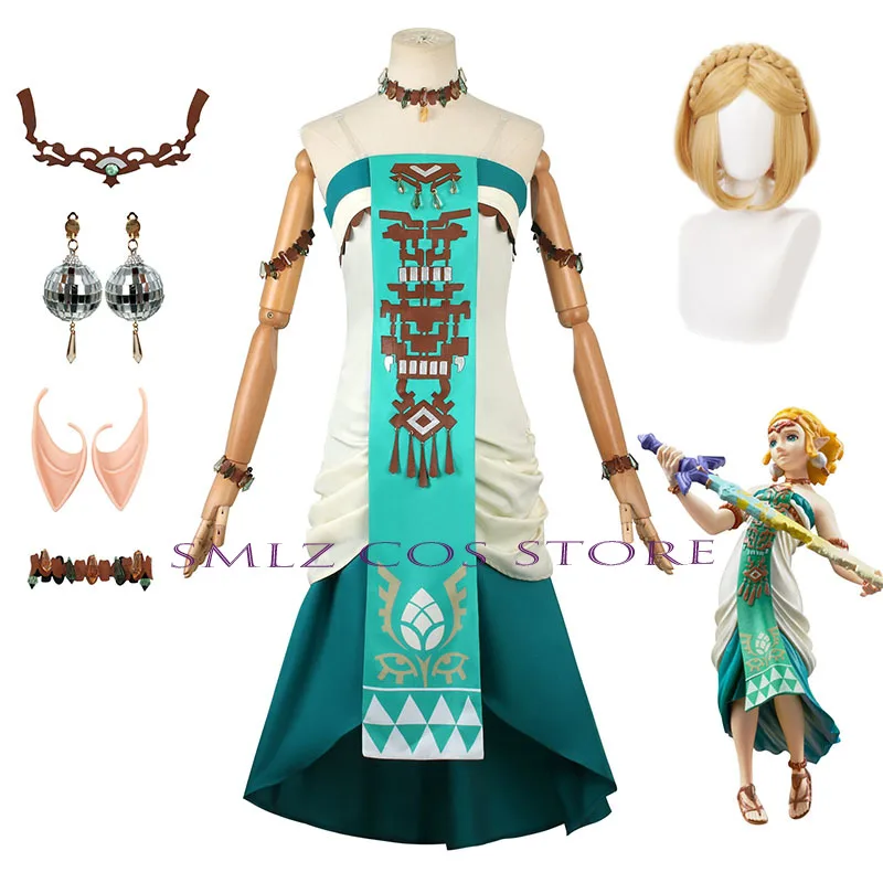 Costume cosplay anime Accessori per abiti da principessa Set di accessori per parrucche Costume da festa di Halloween per donna