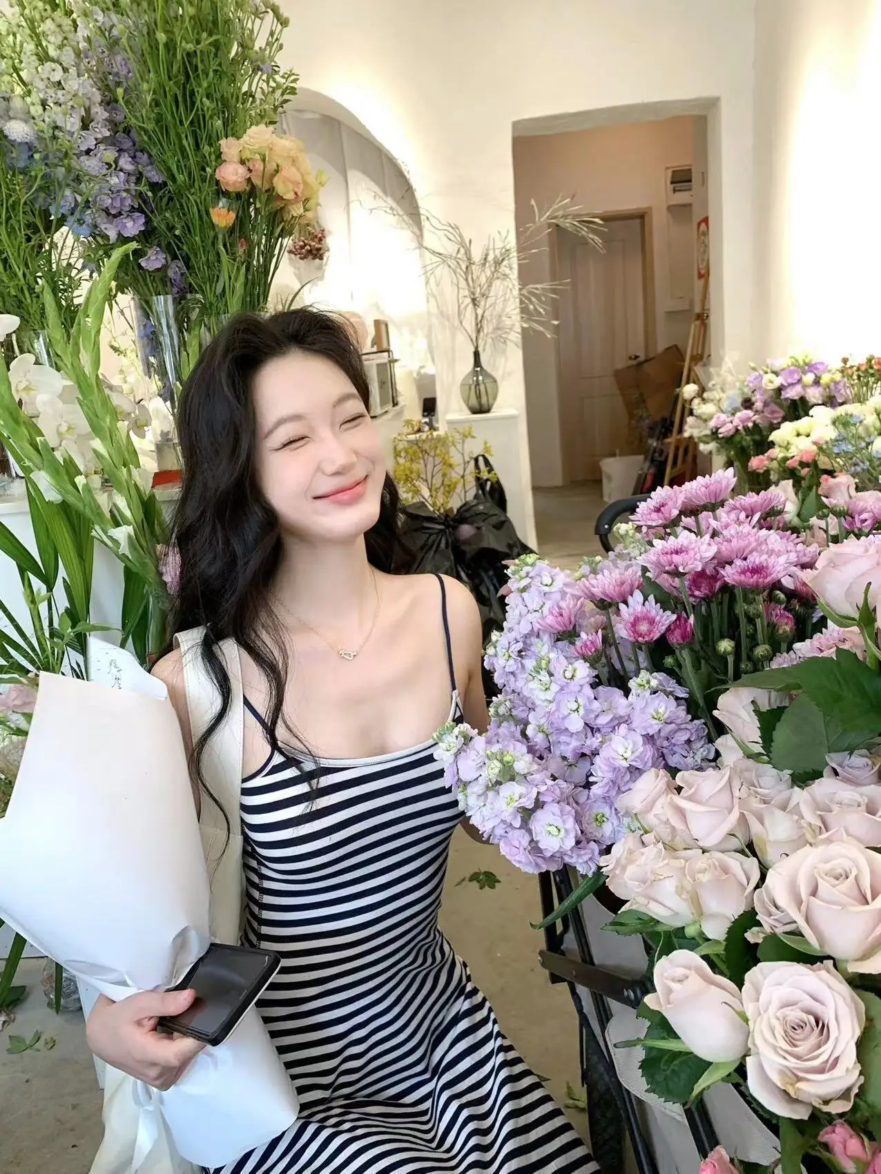 

Li Bao Ni Elastic Stripe Strapl Bal Slimming Long Svel Dr Women Summer Long Dr High Waist A-Line Skirt