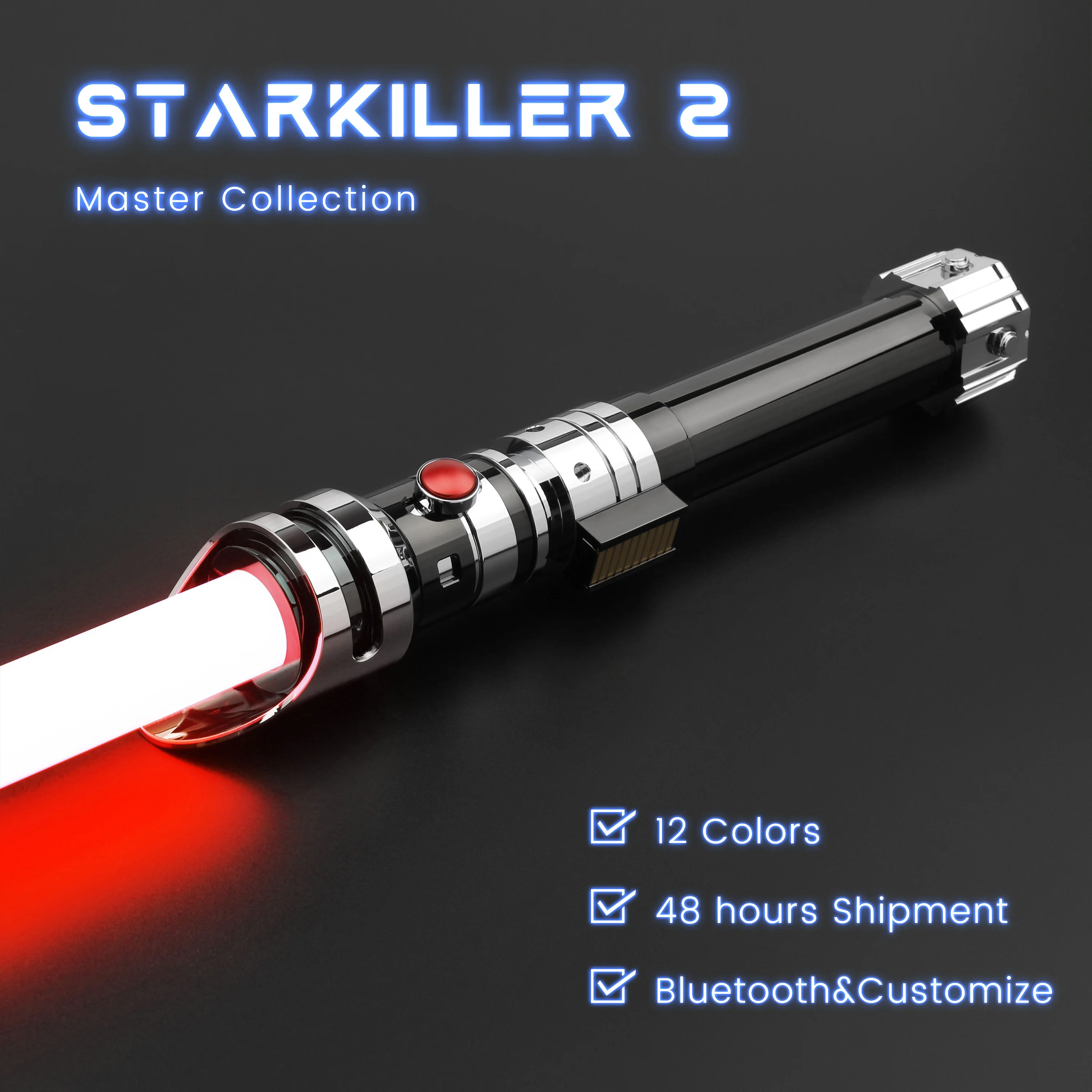 

TXQSABER Starkiller SK2 Lightsaber Metal Hilt Smooth Swing Heavy Dueling SNV4 Proffie Light Sword Starkiller Base Replica Laser