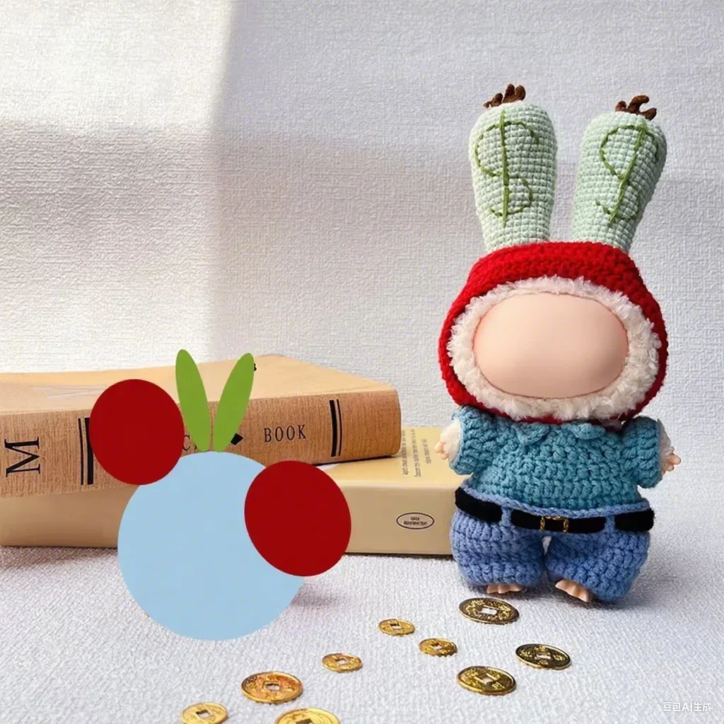 

Anime Compatible with 17cm Labubu Doll Outfits Designer Luxury Doll Clothes Eugene H. Krabs Plush Toys Clothe Doll Accessories
