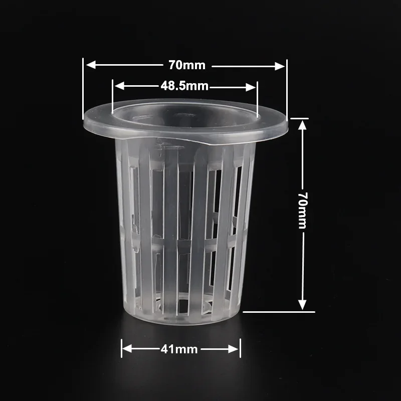 50Pcs Hydroponics Net Cup, 48mm Mesh Basket Planting Pot, Aquaponics NFT Soiless Growing Net Cup for Soilless Plant Cultivation