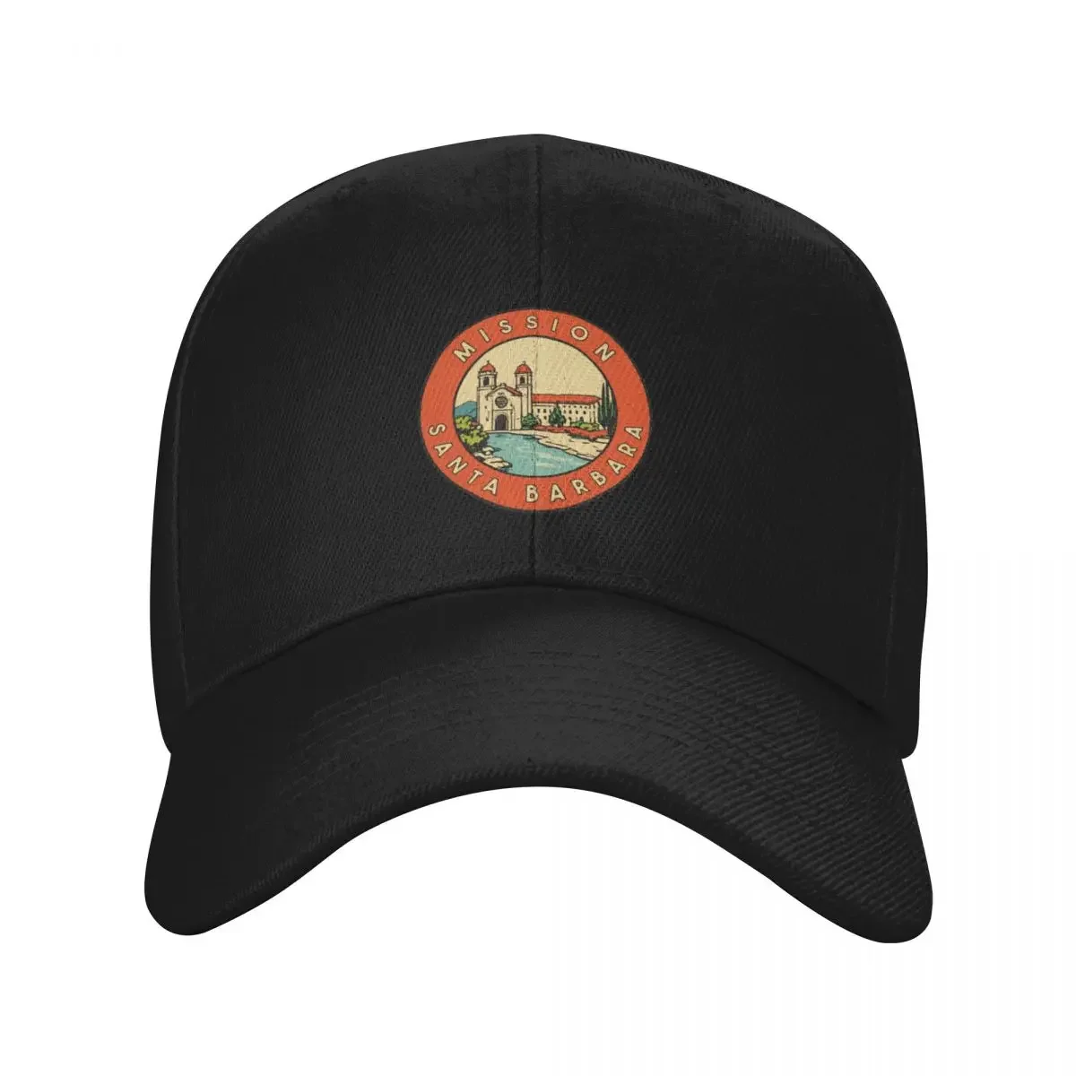 

Mission Santa Barbara Decal Design Baseball Cap Hat Luxury Brand Military Tactical Cap Women's Hats 2025 Men's