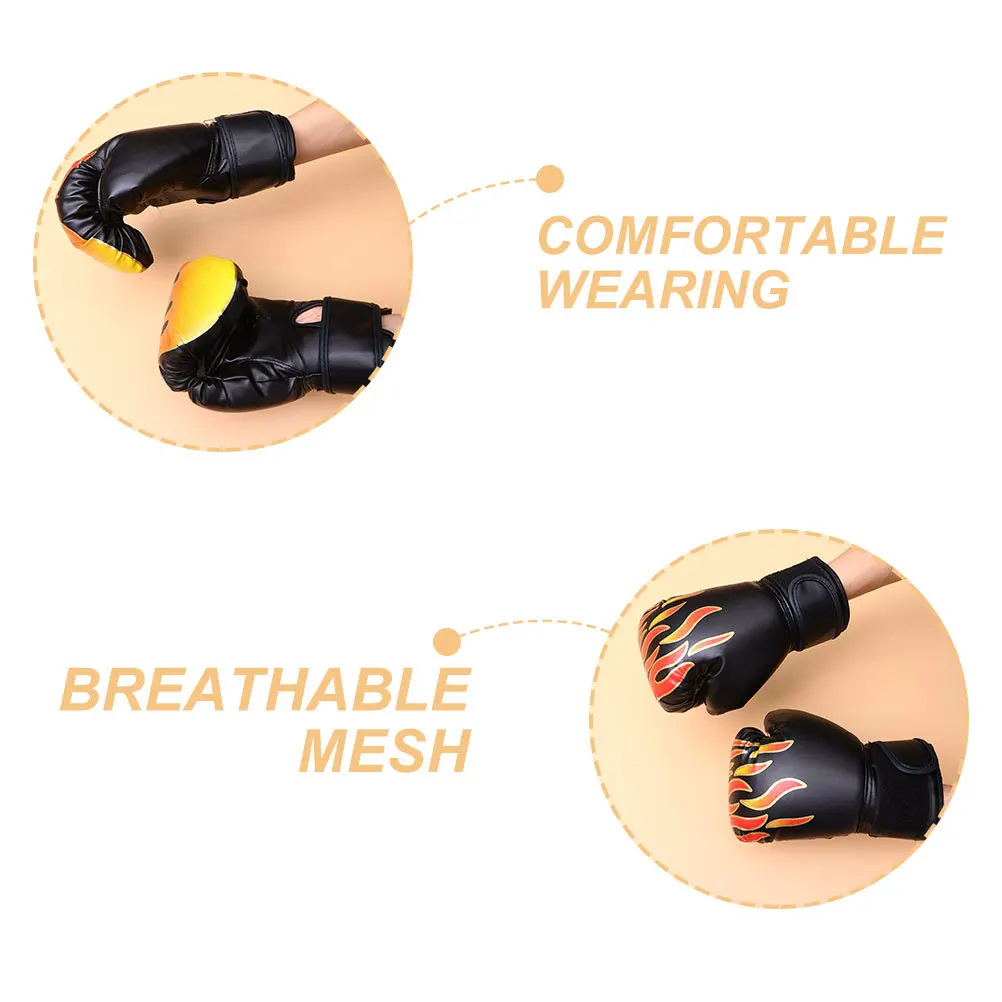 1 زوج قفازات الملاكمة شيك مريح الكبار شرارة التدريب اللكم كيك بوكسينغ قفازات المحمولة التايلاندية الملاكمة قفازات تعزيز