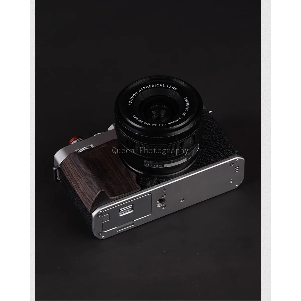 Ebony Walnut Wood Portability Shake Non-slip Handle Part for Fuji Fujifilm XE4 X-E4 Camera Grip Replace Accessories with 3M Tape - Image 5