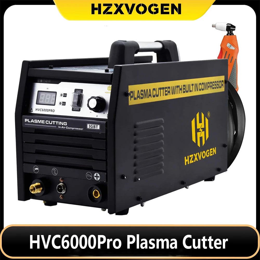 HZXVOGEN HVC6000Pro Plasma Cutter With Built in Air Compressor Inverter Welding Machine With Air Pump For Copper Stainless Tools