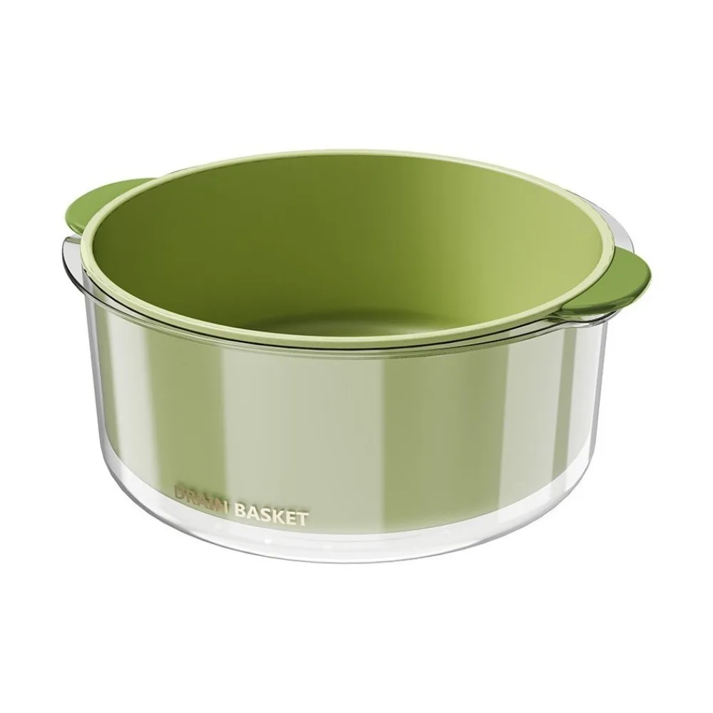 

Double-layer Vegetable Washing Basket with Handle Large Capacity Kitchen Colanders Bowl Set Quickly Drain Stackable Design