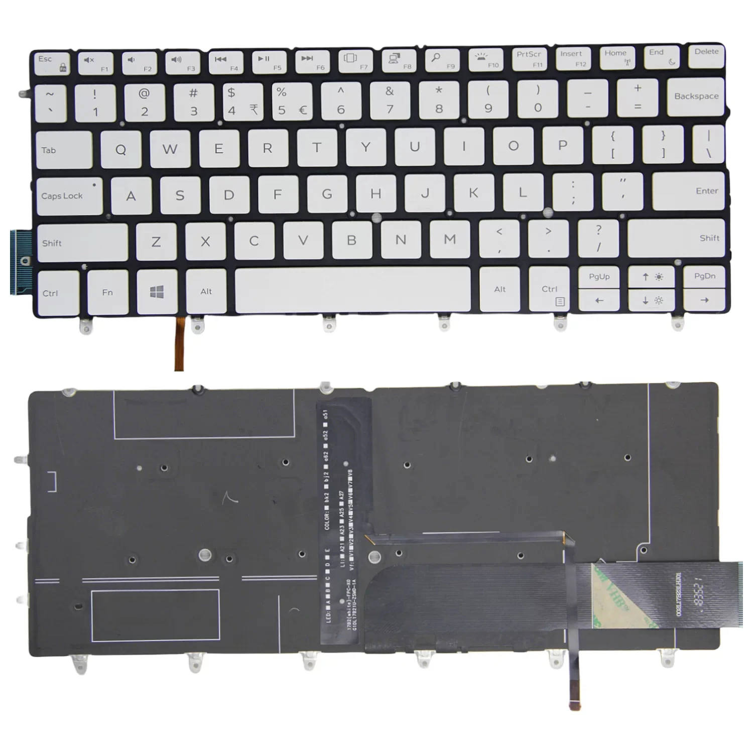 for Dell XPS 13 9370 9375 9380 9317 9305 P82G 7390 Backlit Keyboard