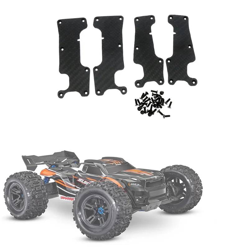 Kohlefaser-Aufhängungsarmabdeckung 9633 9634 für 1/8 Traxxas Sledge 95076-4 RC Car Upgrades Teile Zubehör