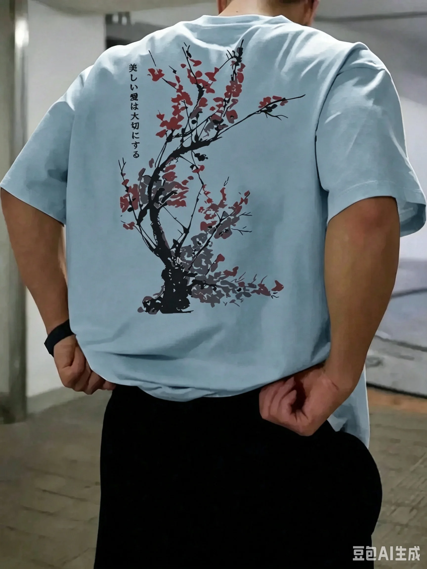 Japanese Cherry Blossoms3D Print Sport QuickDry Breatha MenT-Shirt Outdoor Street Casual Fashion Harajuku Y2K Parent-child Cloth