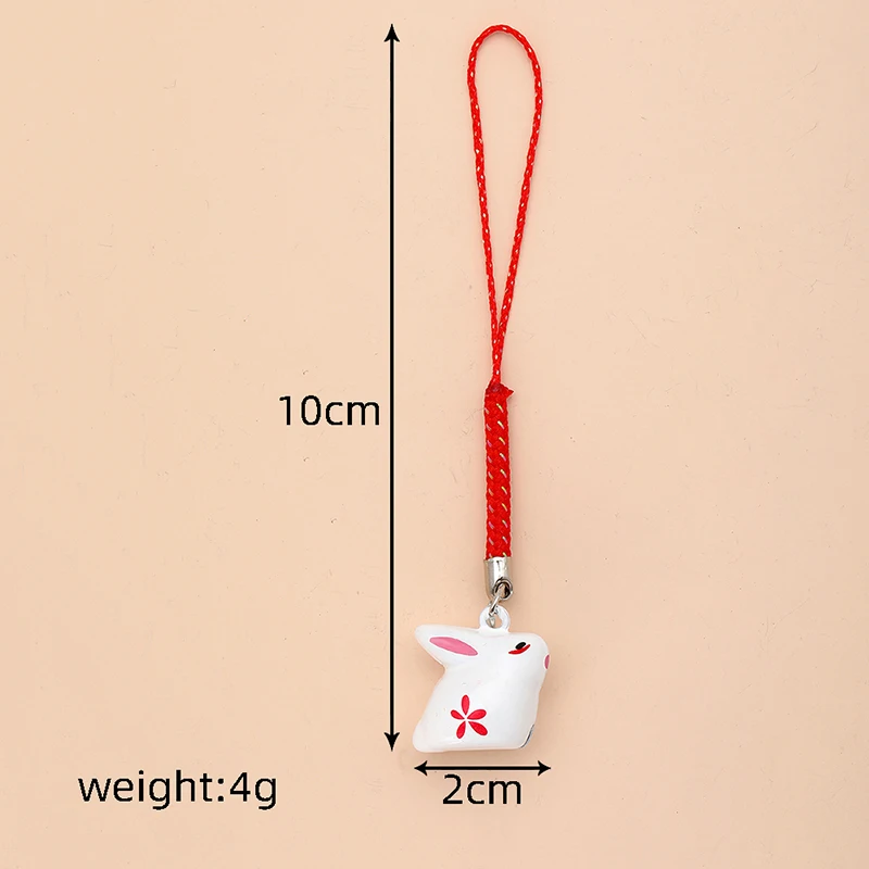 1pc/3pcs Rabbit Panda Cat Mouse Animal Keychains Keyring For Women Children Bell Can Sound Cute Onigiri Bag Box Cellphone Chain