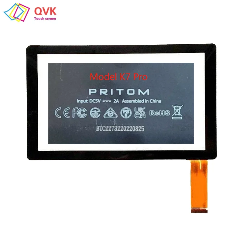Black 7 inch For PRITOM K7 Pro Kids Tablet Capacitive Touch Screen Digitizer Sensor External Glass Panel Model K7-Pro