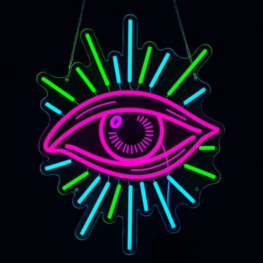 

Evil Eye Neon Sign, 19.7 Inch Giant Evil Eye Light up Sign - Cool Neon Light Wall Decor for Home Karaoke Bar Restaurant Pub Caf