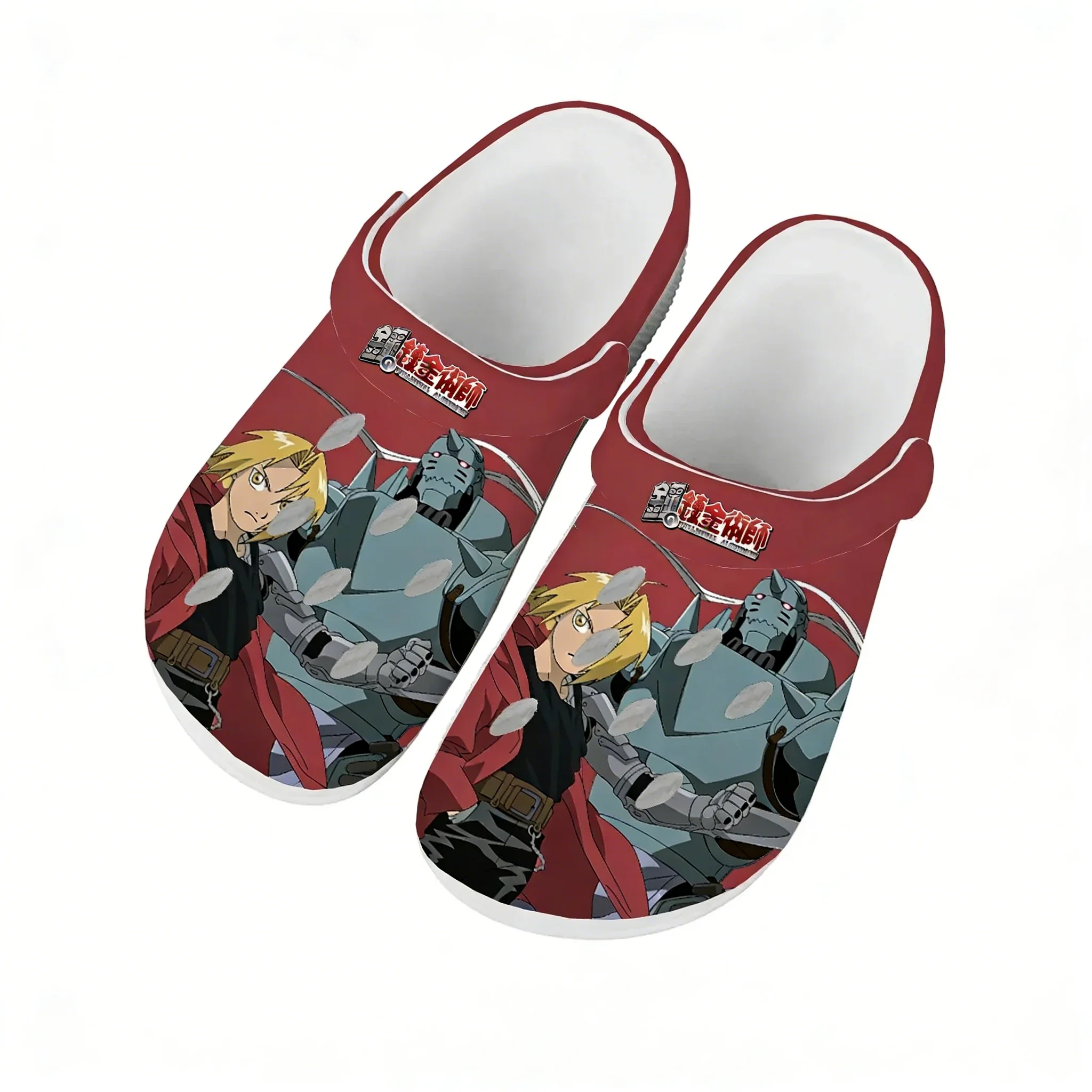 

Fullmetal Alchemist Water Shoes Men Women Teenager Comfortable Home Garden Clogs Custom Sandals Beach Breathable Hole Slippers