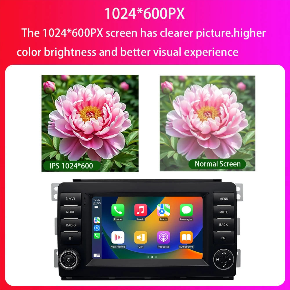 ZeDi 7-Zoll-Android 13 Auto-Intelligentes System Multimedia-Video-Player für Mercedes Benz Smart 2005–2010