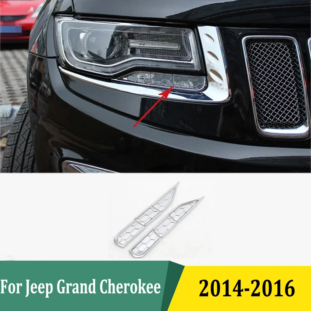 Pro džíp grand cherokee 2014 2015 2016 ABS chrom auto přední hlava lehký lampa rozprašovací obal stříhat světlomet digestoře nálepka stylingový