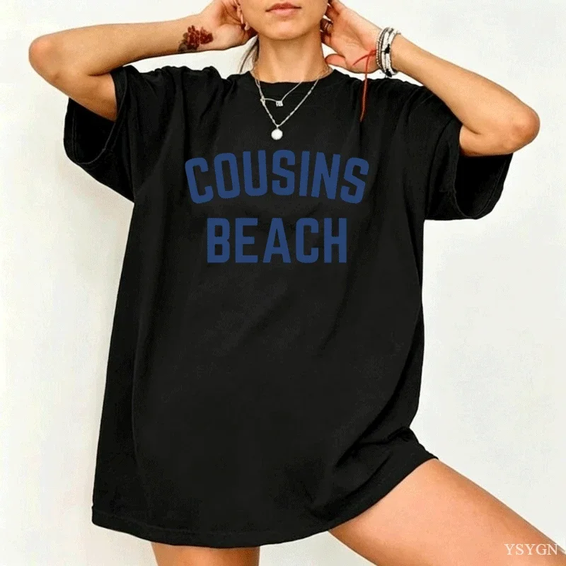 The Summer I Turned Pretty - Cousins Beach T-shirt Women Harajuku Sleeve Casual Clothing Street Tops Tees Aesthetic Clothes