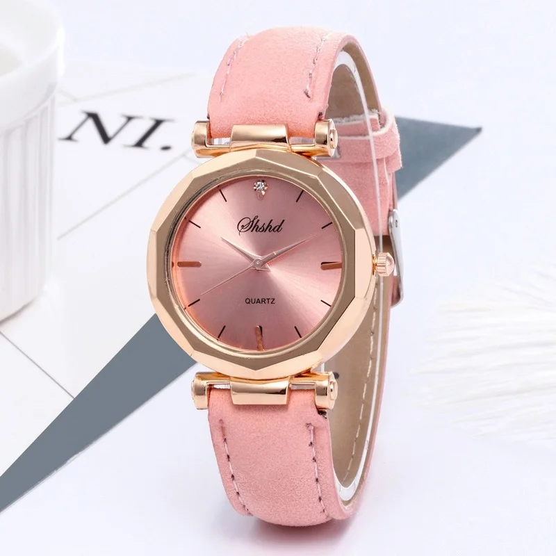 Fashion Women Leather Casual Watch Luxury Analog Quartz Crystal Wristwatch Luxury Women\'s Casual Watches Watch for Women Relogio