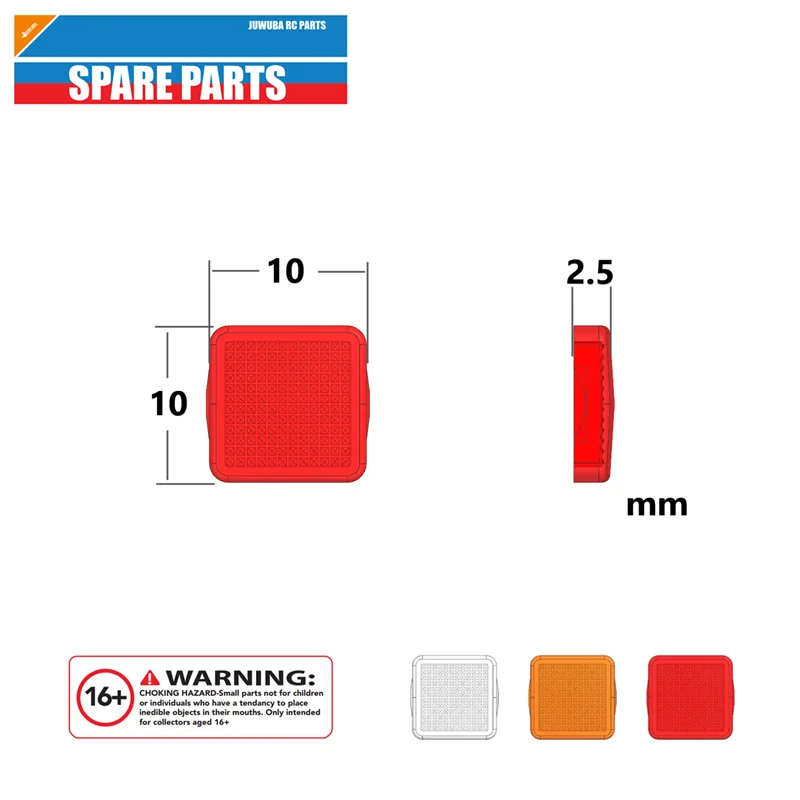 Tail Light Piece Container Lights Square Light for 1/14 Tamiya RC Dump Truck SCANIA 770S R620 VOLVO BENZ Arocs MAN TGX LESU Car