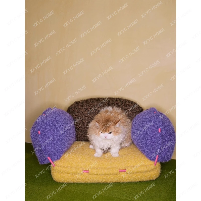 

Color pet sofa waterproof removable cat kennel