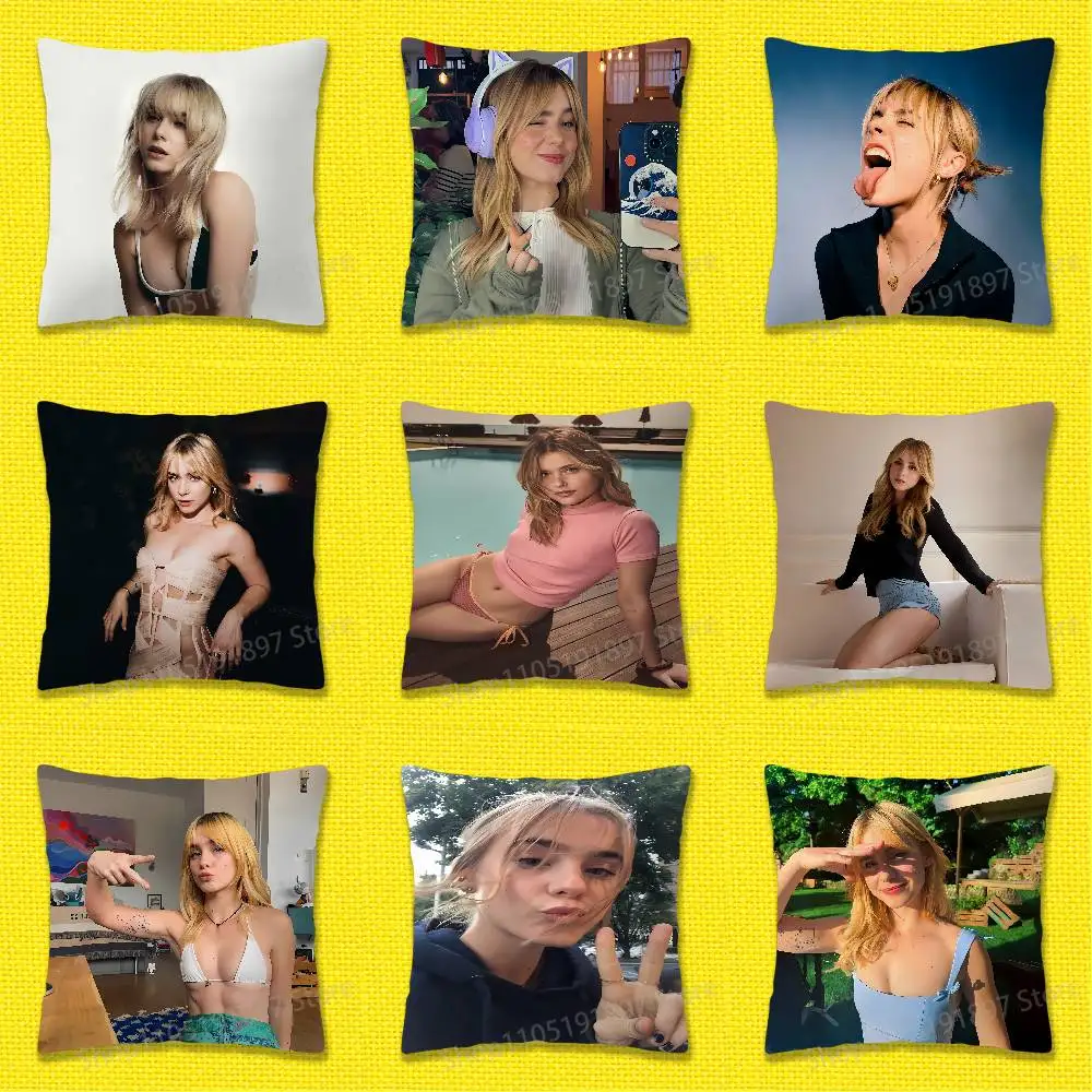 

C-Clara Galle Actress Model Throw Pillow Case For 45cm 40cm 55cm 50cm 30cm Square Car Pillowcase Shell