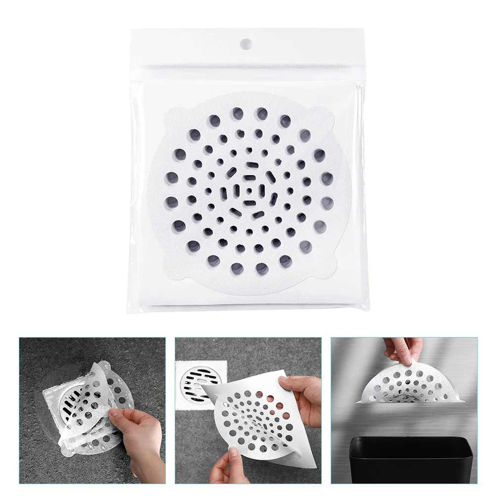 

4 шт. одноразовые наклейки для слива душа, слив в пол, противозасоряющийся уловитель волос для ванной комнаты, дренаж для туалета, нетканый материал, легко