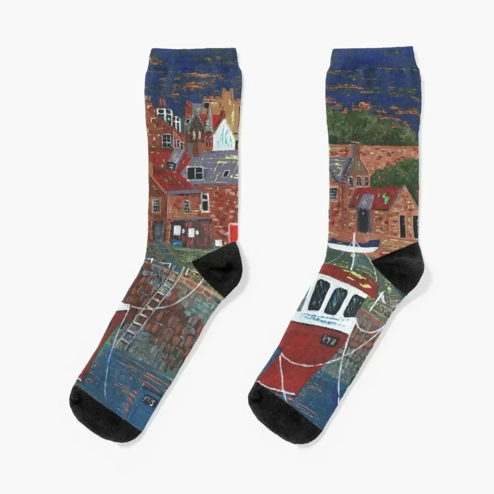 

Crail Harbour 4 Socks cycling valentine gift ideas christmas stocking colored Socks Girl Men's