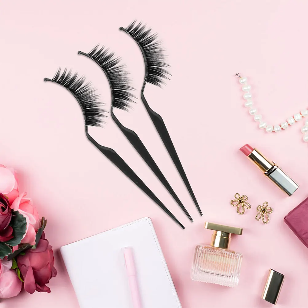 6Pcs False Eyelash Display Stick Acrylic Holder Reusable Lash Organizer Display Tool Portable Beauty Accessory