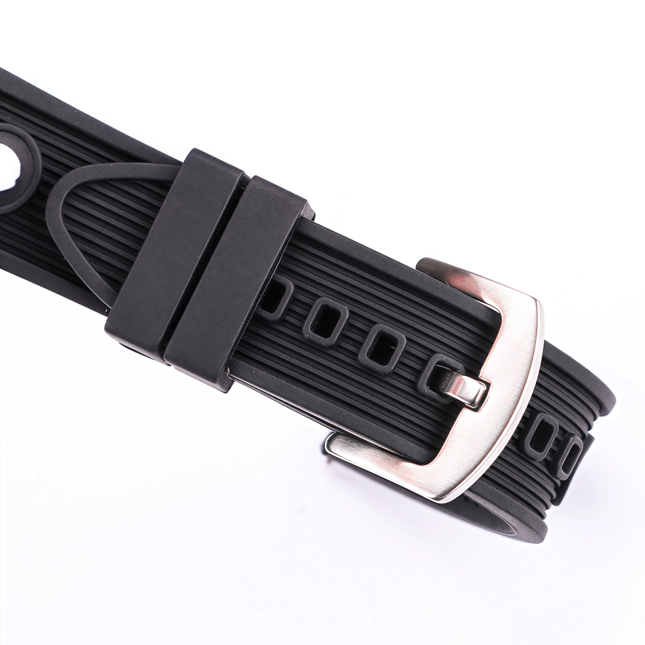 Rubber Silicone Watch Band Strap Black Blue Soft Sports Diving Watchbands Bracelet Silver Black Buckle Watches Accessories