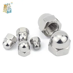 10pcs/lot Acorn Cap Nut M3 M4 M5 M6 M8 M10 M12 M14 M16 M18 A2-70 Stainless Steel Decorative Cap Nuts Caps Covers