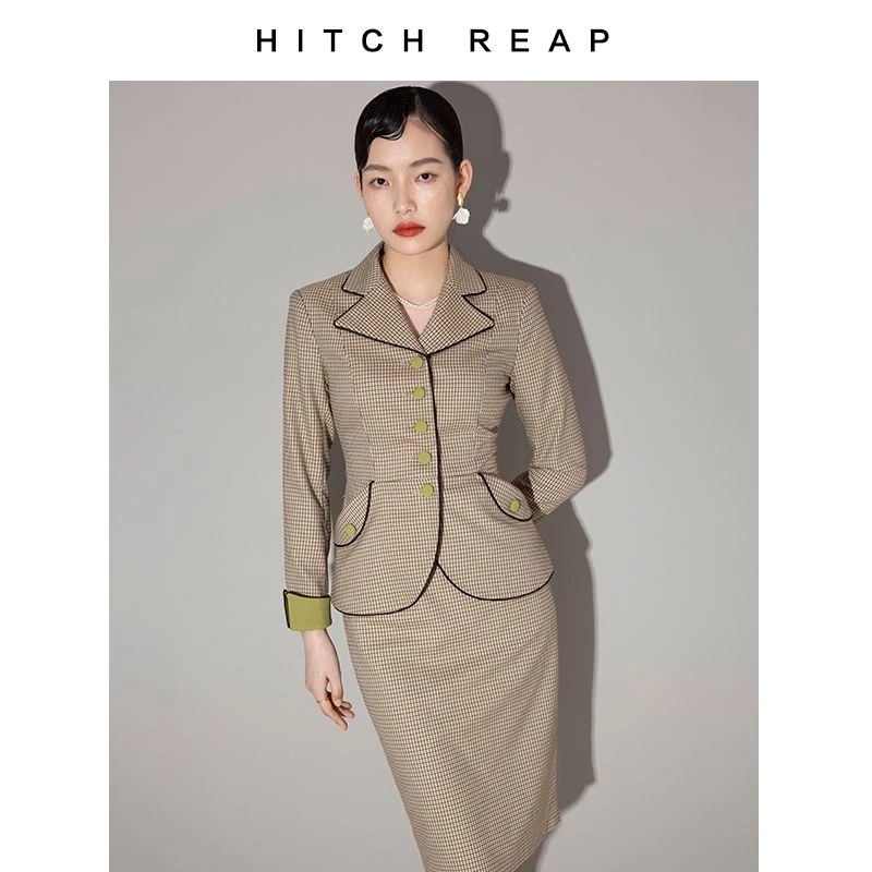 High end professional women\'s suit dress Spring and Autumn new temperament small fragrance fashion stewardess formal suit