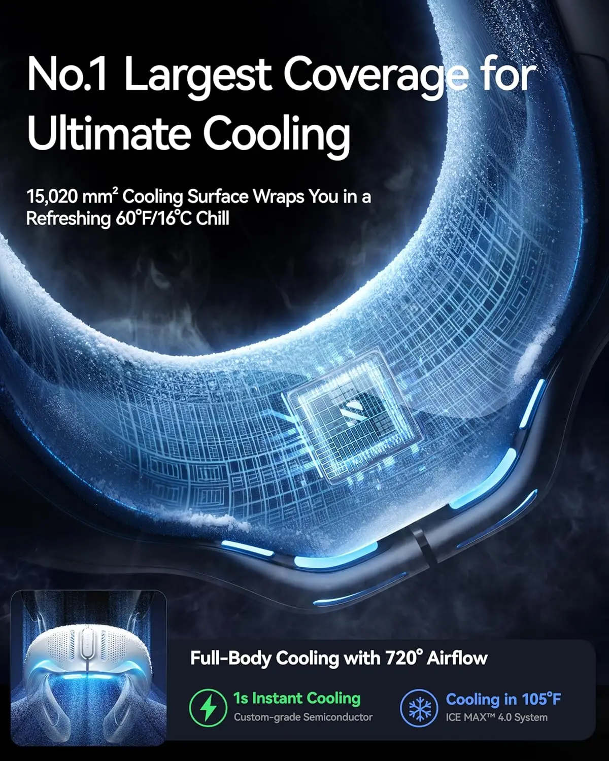 

AICE LITE Plus 2025 Max Cooling Airflow [No.1 Coolest & Most Durable] Neck Air Conditioner, Ultimate Immersive Personal AC 6,000