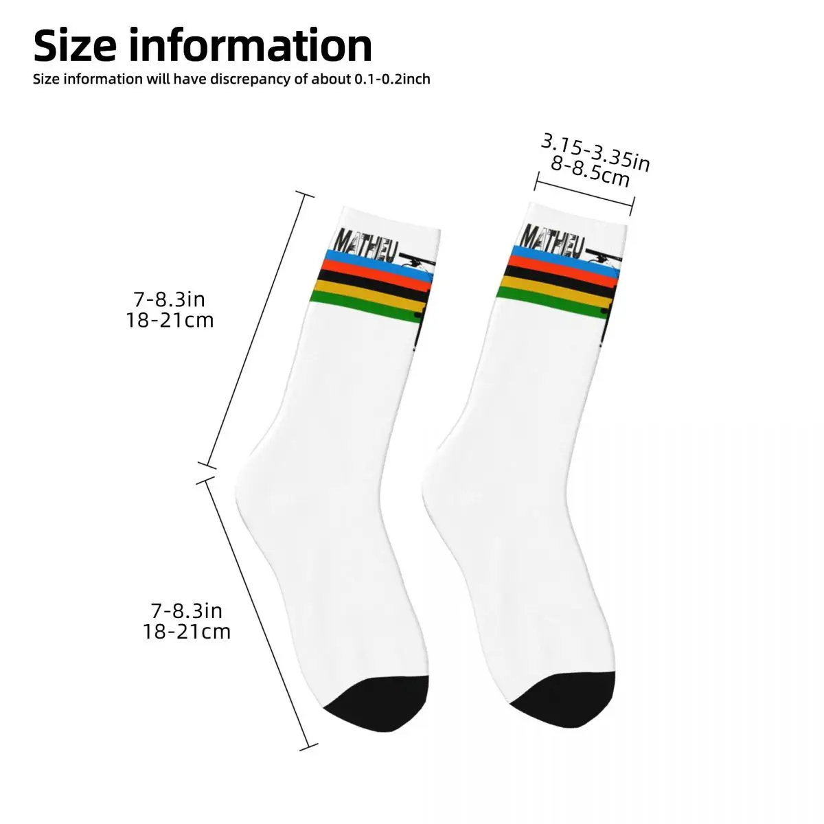 Funny Happy Sock for Men MATHIEU VAN DER POEL Hip Hop Van Der Poel Quality Pattern Printed Crew Sock Novelty Gift