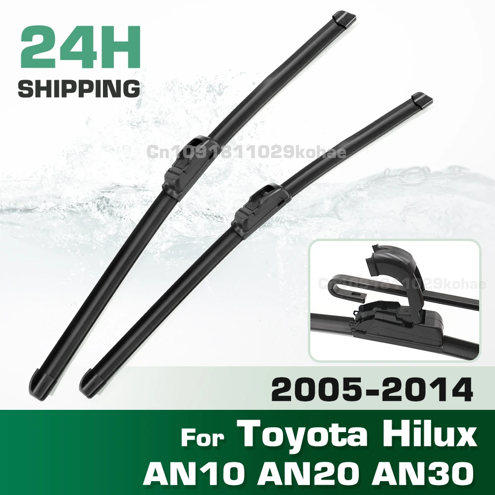 

GREATROAD Wiper LHD&RHD Front Wiper Blades Set For Toyota Hilux AN10 AN20 AN30 2005 - 2014 Windshield Windscreen Window 21"+20"