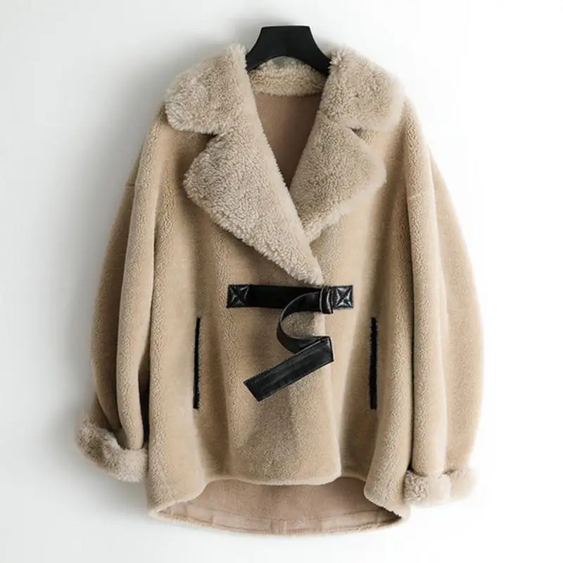 Custom made oversized wool coat outdoor warm wool coat wool fur