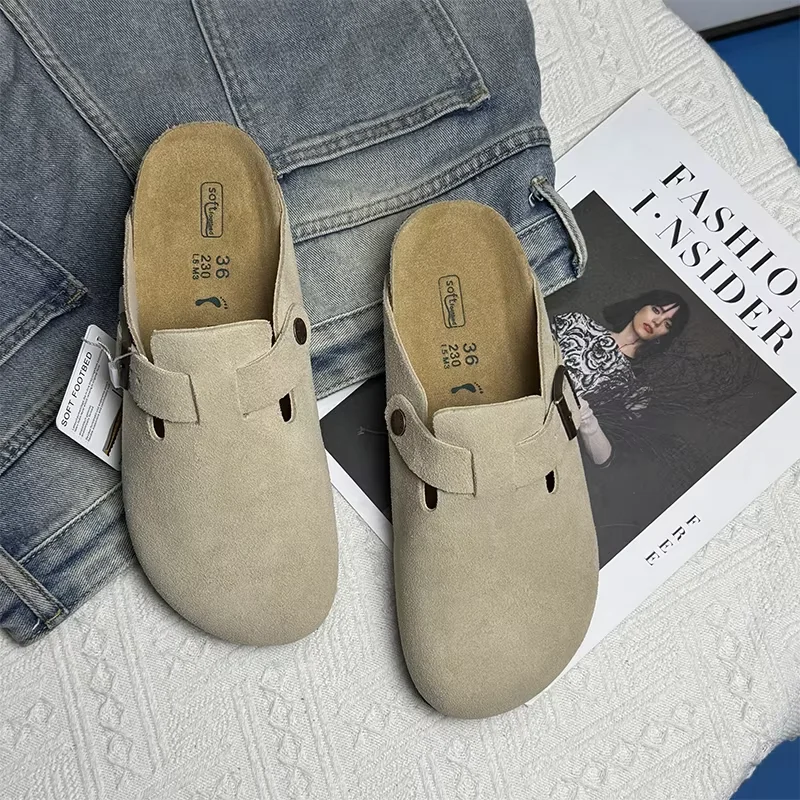 Sandales de plage en liège pour femmes et hommes, confortables, rétro, décontractées, à la mode, pour l'extérieur, nouvelle collection été 2026