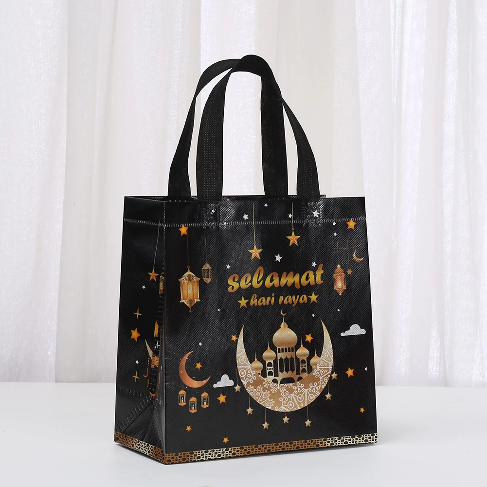 Non-Woven Bags Eid Mubarak Bags Multi-Functional Use for versatile Sizes Vibrant Patterns Festive Decorations 23 22 11 Cm