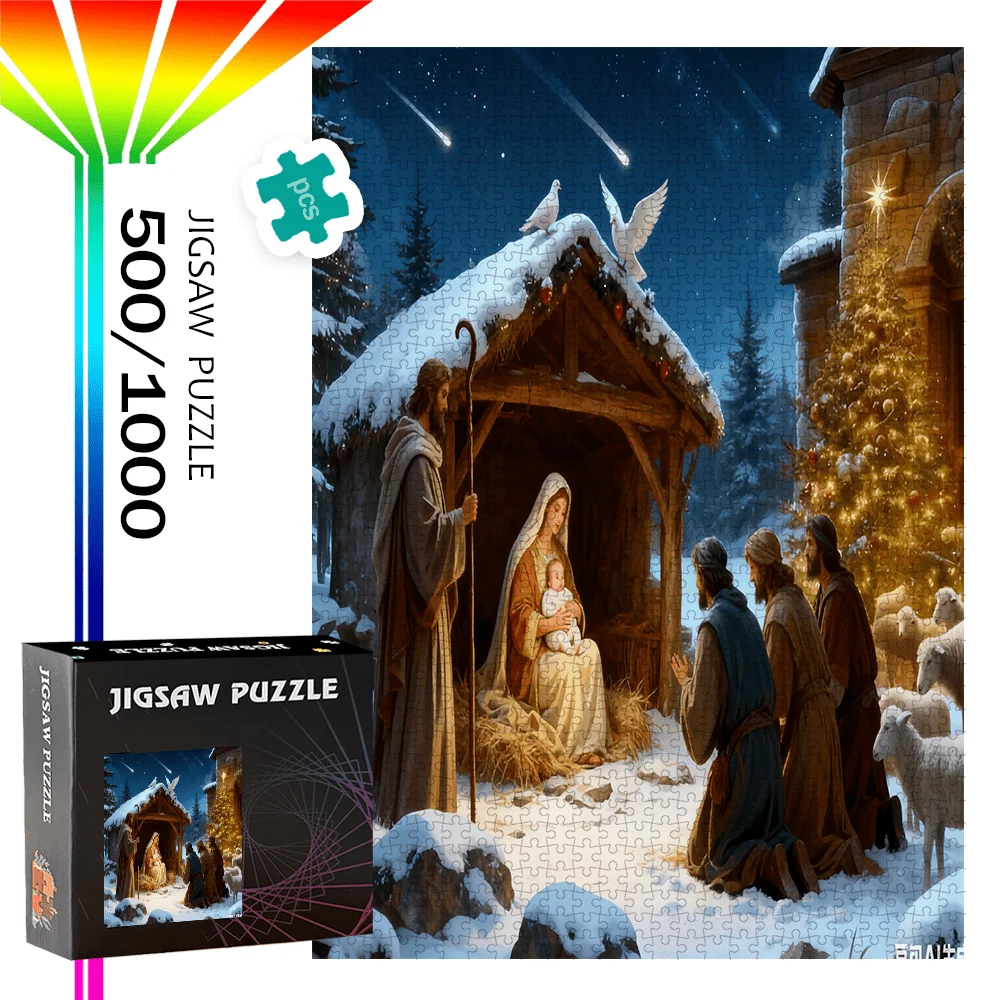 

500 шт./1000 шт. Рождественский Рождественский Рождественский Пазл | Качественный пазл на дни рождения, Хэллоуин, Рождество, День Благодарения,