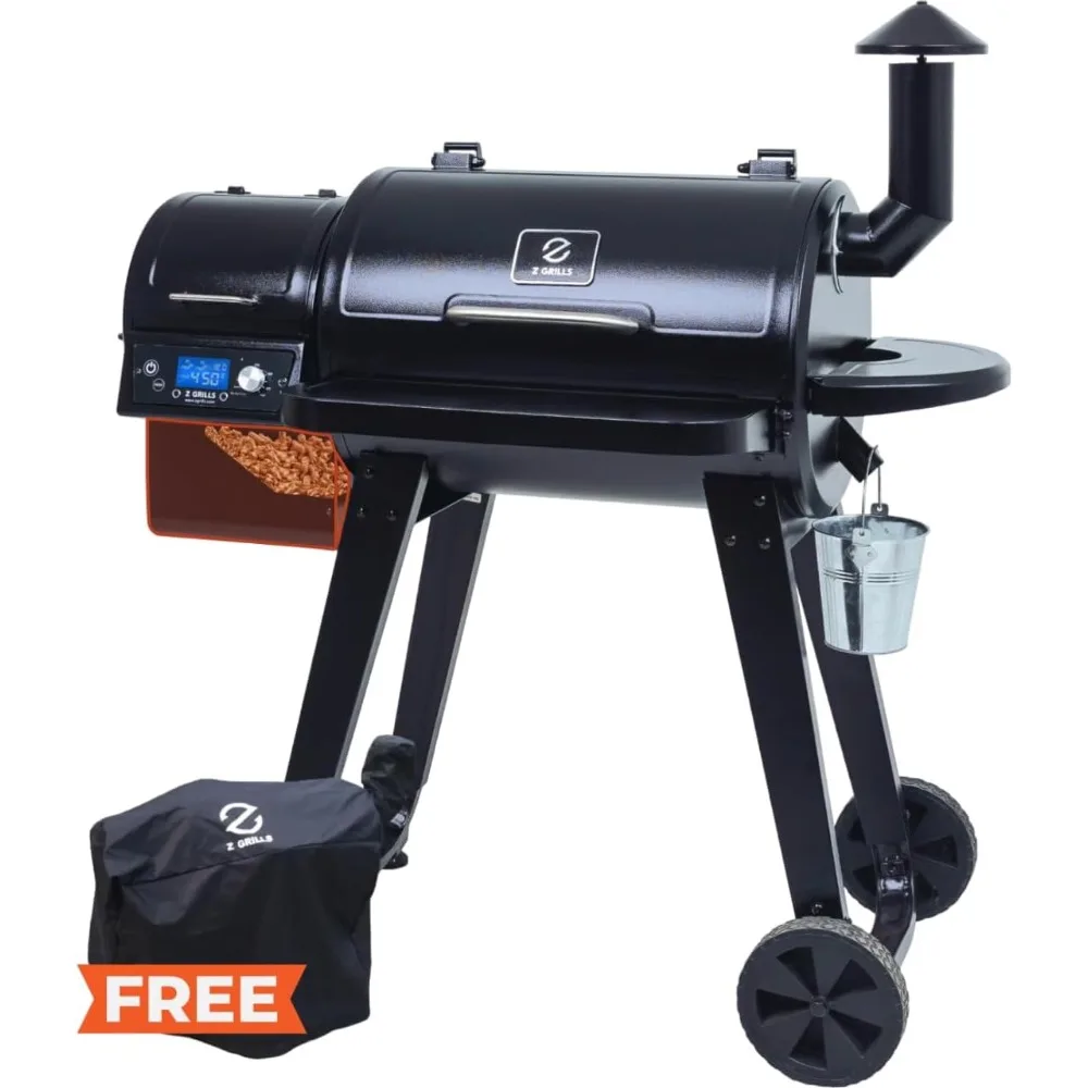 2024 Upgrade Wood Pellet Grill & Smoker 8 in 1 BBQ Grill Auto Temperature Control, 450 Sq in Bronze