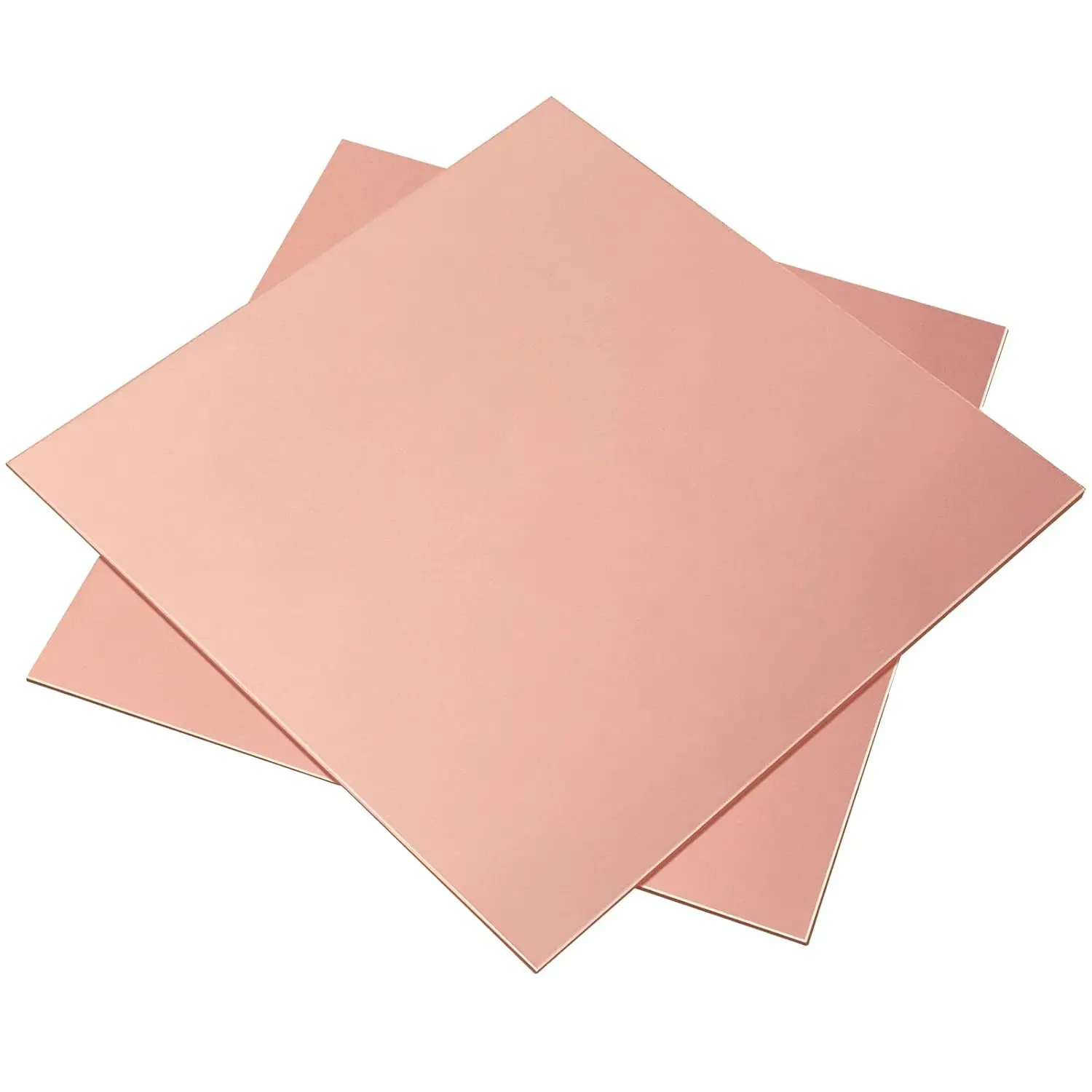 

2 Pieces Pure Copper Sheet 6x6 Inch 24 Gauge 0.5mm for Jewelry Crafts Modelers