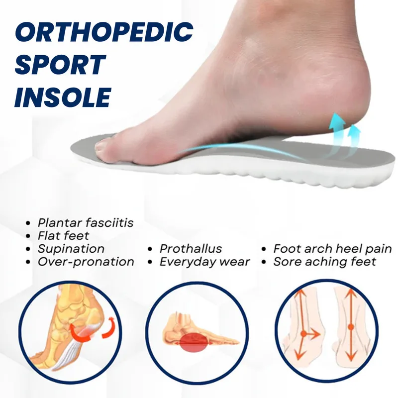 Sport Foot Posture Correction Insoles Orthopedic Arch Support WearResistant NonSlip Workouts Hiking  AllDay Wear