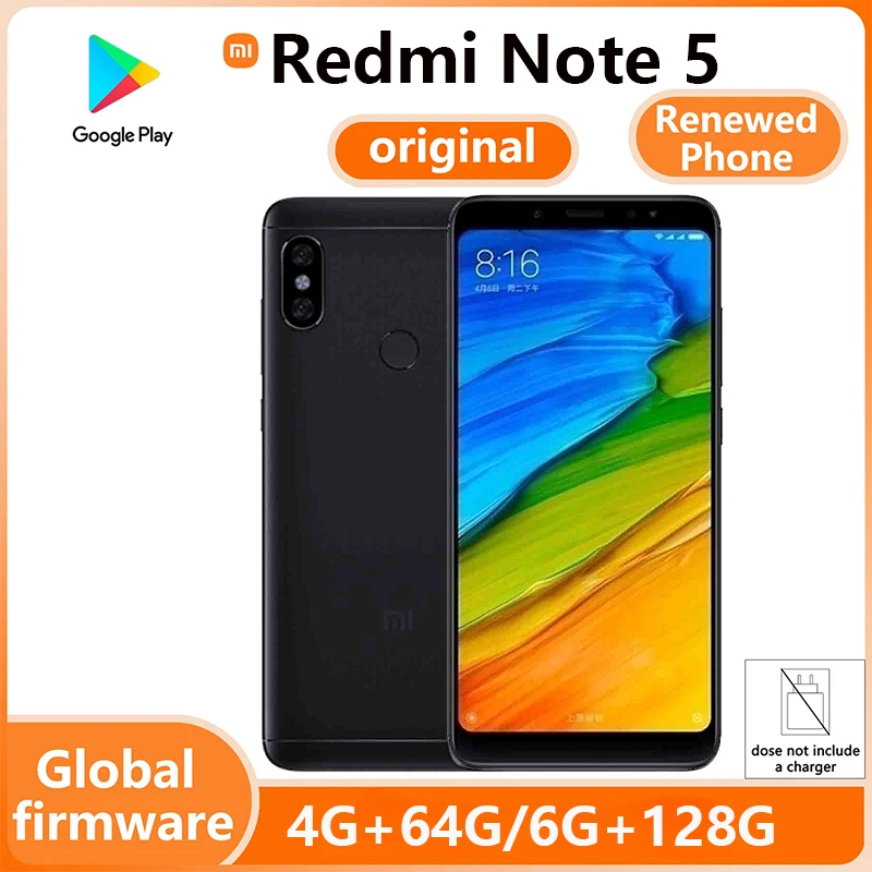 

Глобальная прошивка Xiaomi Note 5 Смартфон Snapdragon 636 13,0 МП Камера 5,99 дюйма 4000 мАч 2160x1080 Без зарядного устройства Б/у телефоны