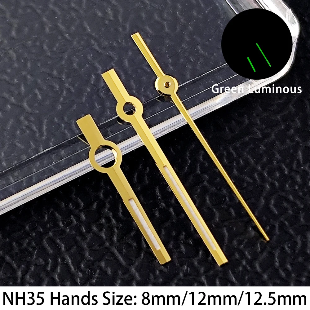 28,5 mm grünes leuchtendes NH35-Zifferblatt, passend für NH35 NH36 Uhrwerke, Uhrenzubehör, austauschbares Armbanduhrteil, NH35-Zeiger, NH36-Zifferblatt – Detail 9