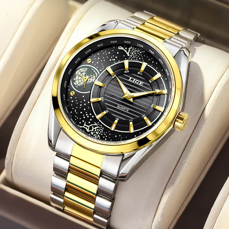 

LIGE Brand Top Luxury Watches Men Fashion Casual Quartz Wristwatches 30M Waterproof Luminous Steel Mens Watch Reloj Hombre
