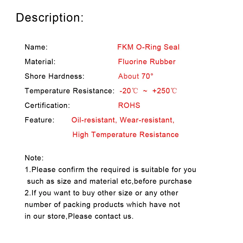 Thickness 8.6mm FKM Rubber Ring Fluorine Rubber Seals Washer O-Rings Gasket Oil Seal 50/55/60/70/85/100/105/110/115/120*8.6mm