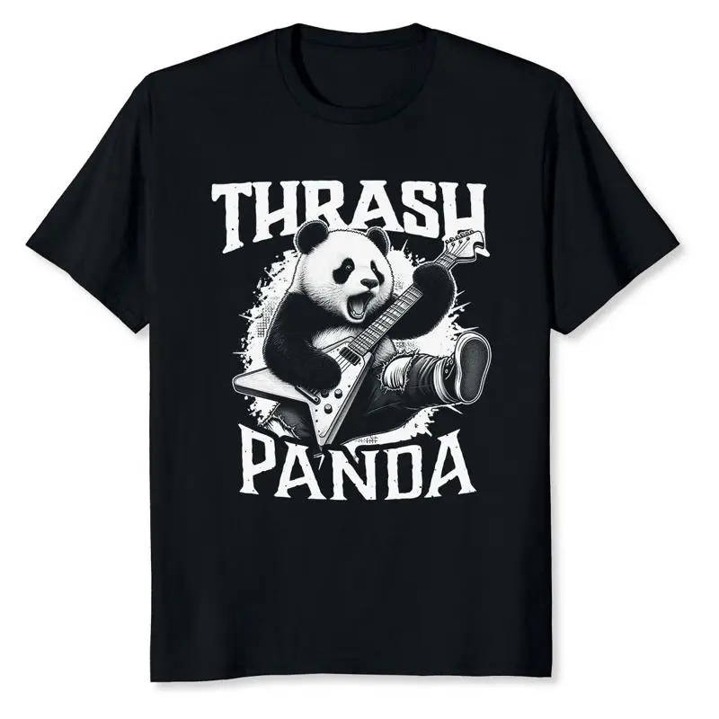 

New Limited Thrash Panda Music Playing Guitar T Shirt