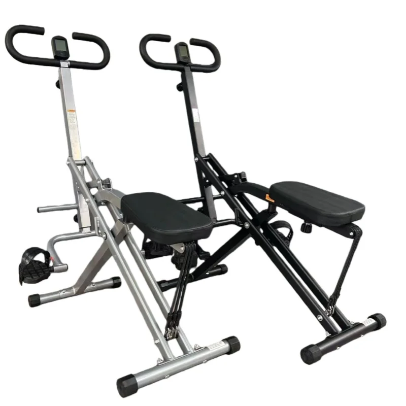 Multifunctional Cardio Trainer Foldable Power Rider Row-N-Ride Glute & Leg Trainer Squat Assist Rower for Home Aerobic Fitnesspr