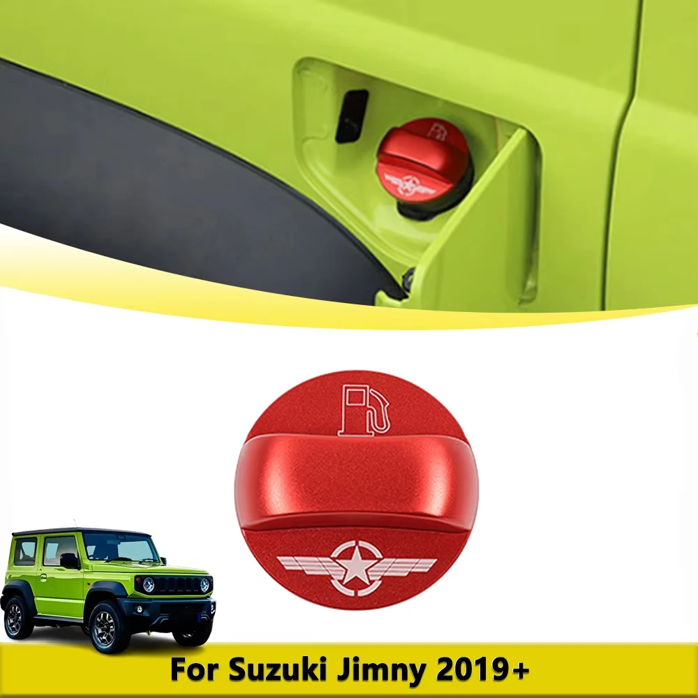 غطاء خزان غاز الوقود الداخلي لسوزوكي جيمني ، سبيكة ألمنيوم حمراء ، ملحقات السيارة الخارجية ، JB23 ، JB43 ، JB53 ، JB63 ، JB74 ،