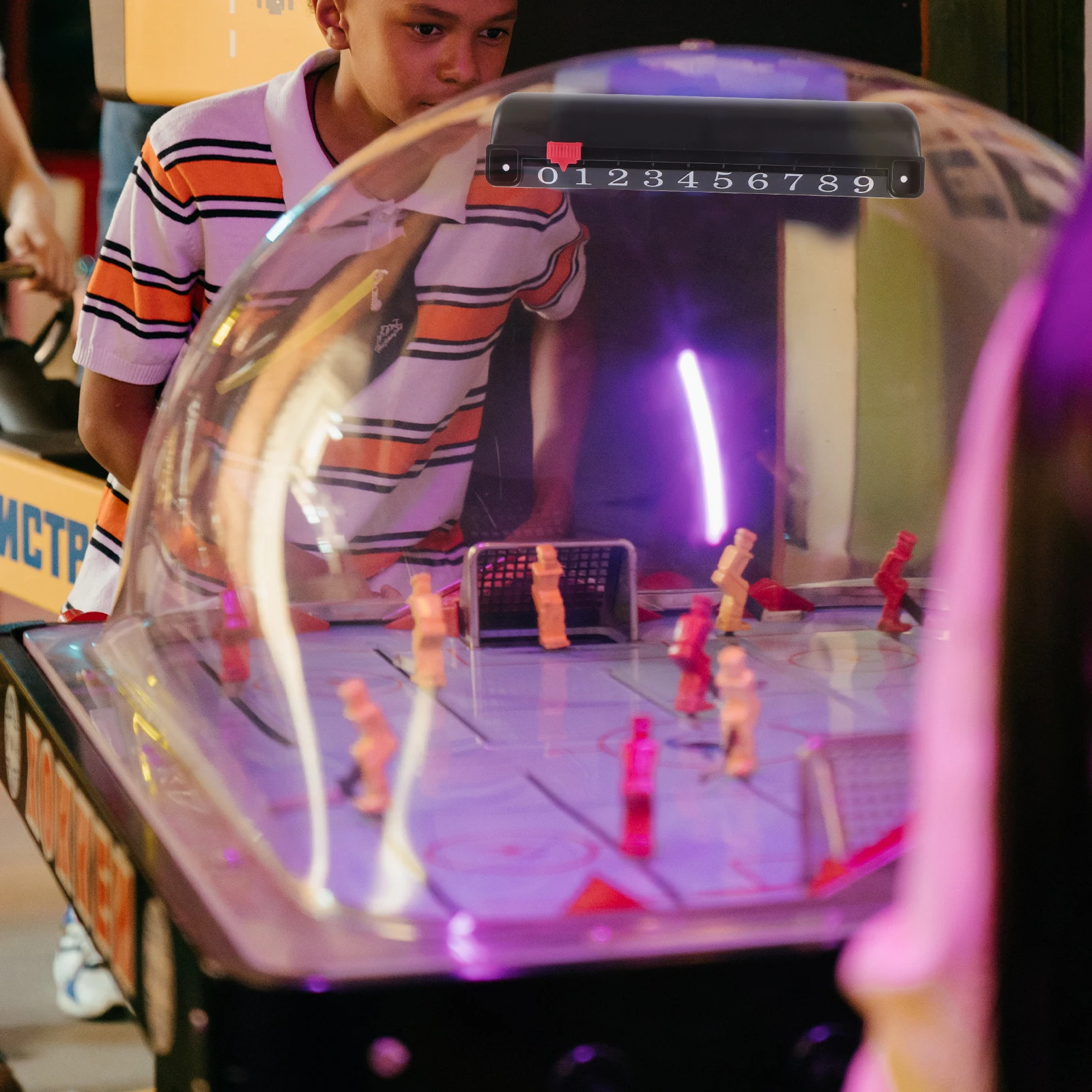 2 قطعة ملحقات طاولة هوكي الجليد وحدات تسجيل مدبرة النتائج البلاستيكية المتينة لغرفة الألعاب صندوق تسجيل طاولة اللعب الداخلية #1